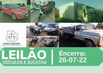 LEILÃO 018/2022 DE VEÍCULOS APREENDIDOS EM AÇÕES PENAIS - PODER JUDICIÁRIO DO ESTADO DE MATO GROSSO DO SUL.