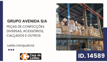 ARTIGOS DO VESTUÁRIO E/OU ACESSÓRIOS (PODEM APRESENTAR: DEFEITOS, AVARIAS, AUSÊNCIA DE PARES, NUMERAÇÕES DIVERSAS, E OUTROS)