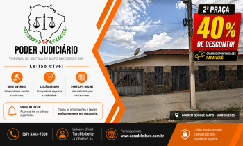 TERRENO URBANO, COM ÁREA 800M² EM CASSILÂNDIA/MS.
